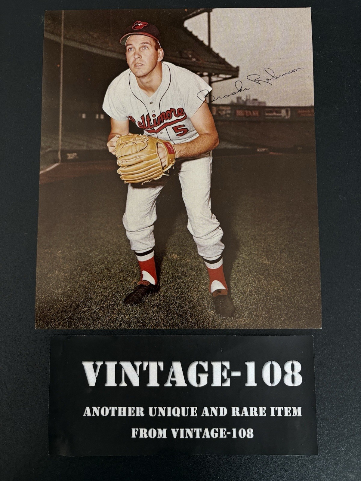 Vintage 1966 Brooks Robinson Orioles Rawlings Advisory Staff Photo Facsimile Sig Vintage 1966 Brooks Robinson Orioles Rawlings Advisory Staff Photo Facsimile Sig