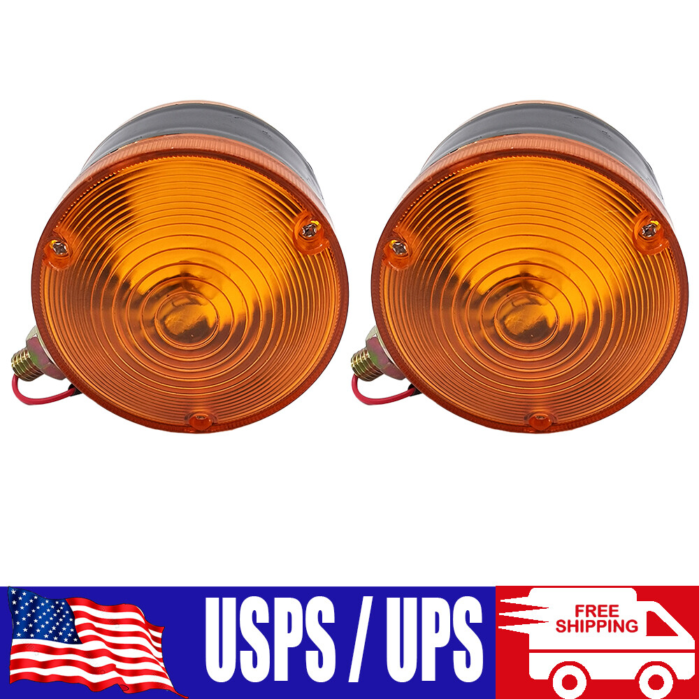 2PCS Amber Turn Signal Lamp TC422-33610 Light Assy for Kubota L2800F L3200DT