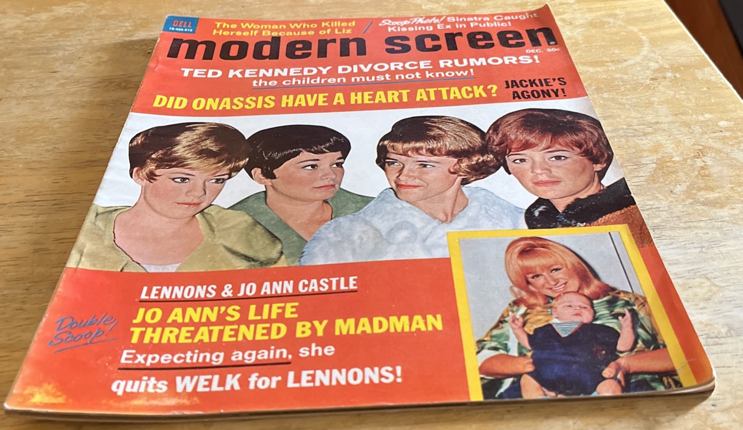 modern screen magazine-Dec.,1969, Lennon Sister’s Cover modern screen magazine-Dec.,1969, Lennon Sister’s Cover