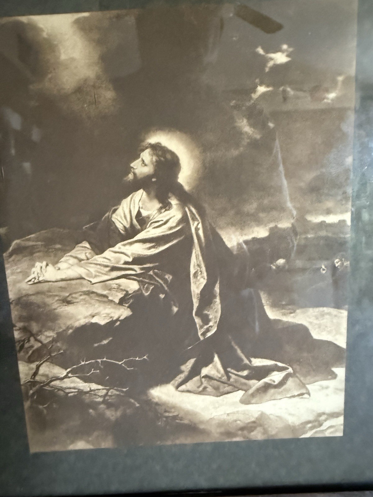 Estate Attic Find smaller 100+ year old beautiful religious print
