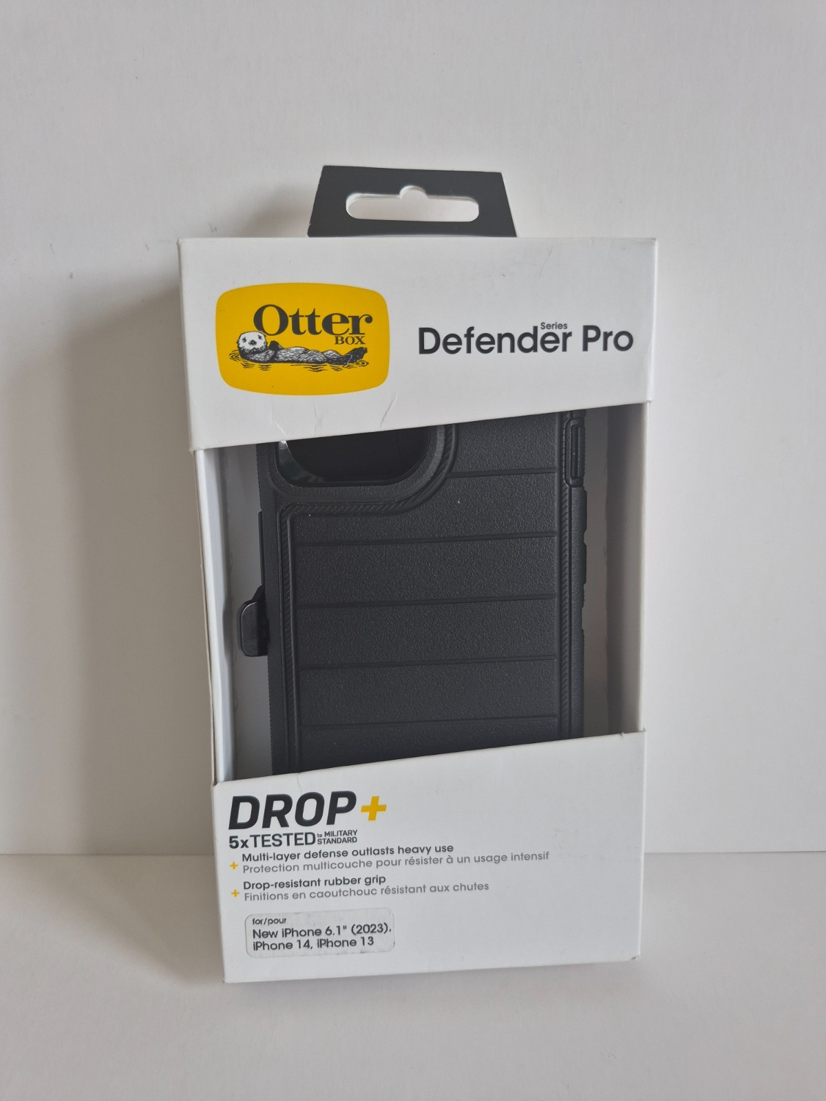 Open Box OtterBox Defender Pro Case + Clip Holster iPhone 14 / iPhone 13 - Black