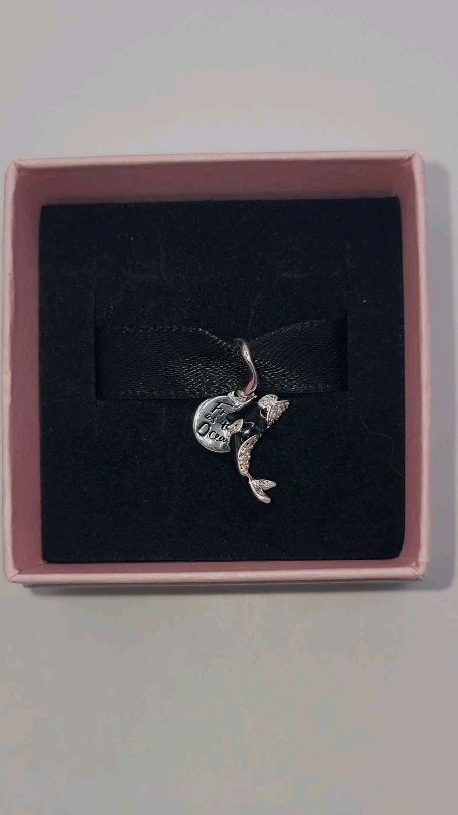 New  PANDORA 925 Ale Free As The Ocean Orca Whale Charm 794683C01 w/ Box H19