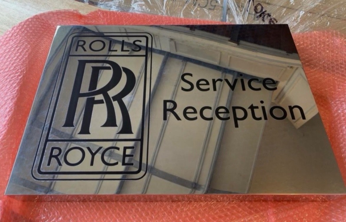 RARE 2000’s ROLLS ROYCE SERVICE DEALER SIGN SHOWROOM GARAGE SIGN