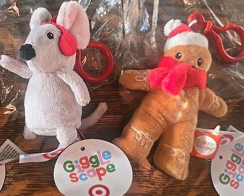 Set of 2 TARGET Limited Edition Holiday 2025 Giggle Scape Plush Keychain - NEW 
