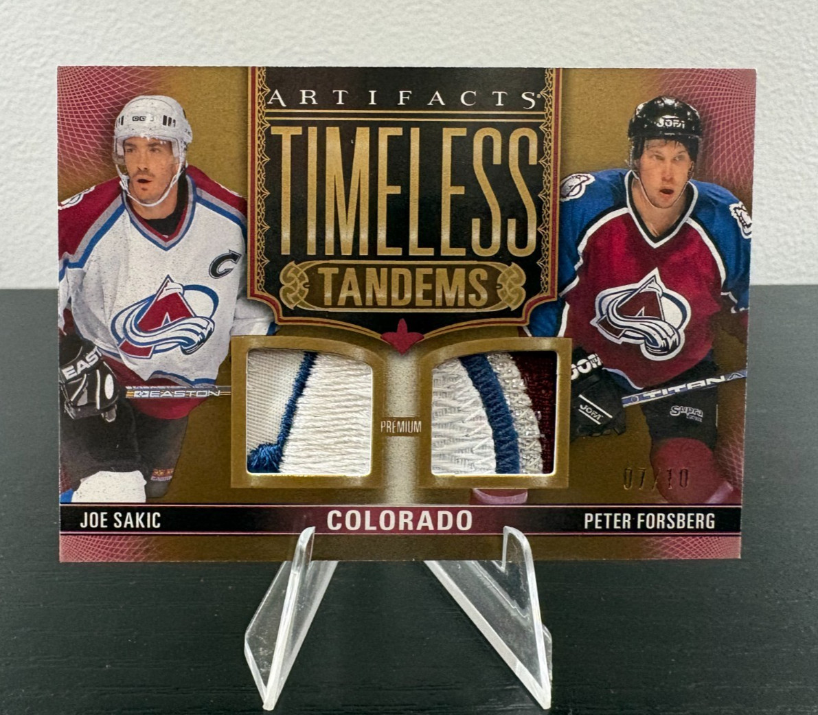 2026-27 Upper Deck Artifacts Timeless Tandems /10 Joe Sakic Peter Forsberg TA-SF