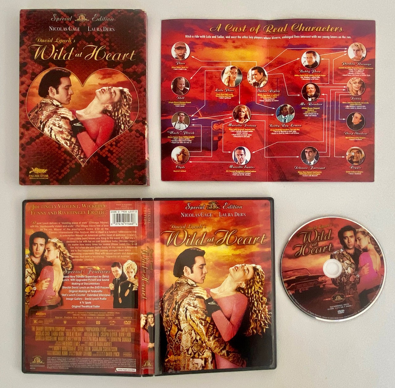 Wild at Heart (DVD, 2004) Nicolas Cage, Laura Dern 1990 David Lynch NEW Open Box