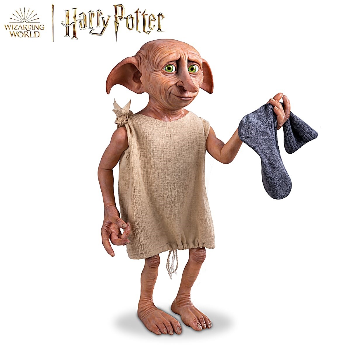 Ashton-Drake Dobby The House Elf Harry Potter Figure w/ Sock by Ina Volprich 18\