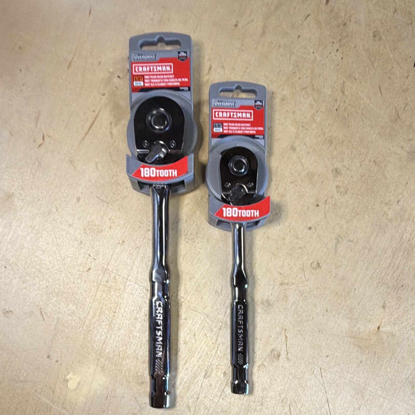 Craftsman 1/4 & 3/8 180T Pear Head Ratchet Set - New Craftsman 1/4 & 3/8 180T Pear Head Ratchet Set - New
