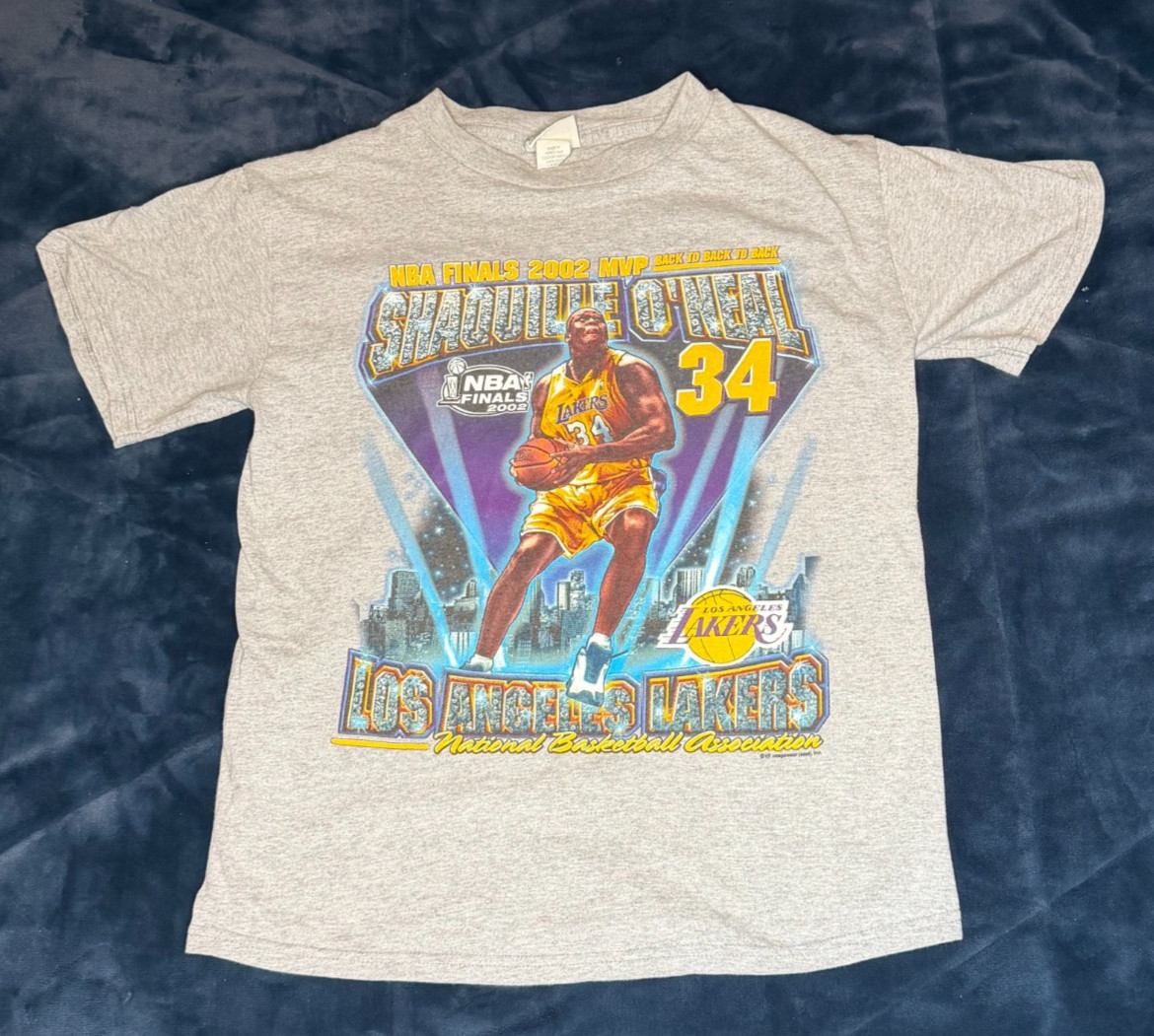 Vintage Lee Sport Shaquille O\'Neal Lakers 2002 Finals MVP Graphic T-Shirt Large Vintage Lee Sport Shaquille O\'Neal Lakers 2002 Finals MVP Graphic T-Shirt Large