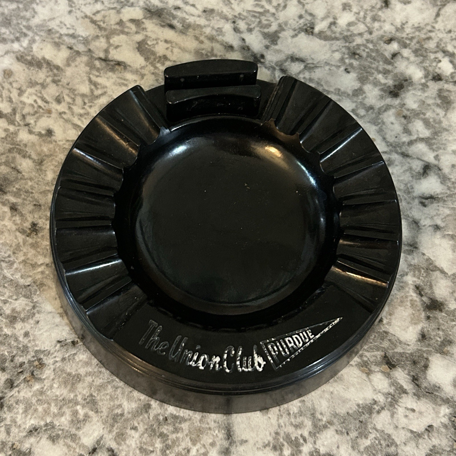 Purdue Memorial Union Eagle Car Ashtray Black Made USA Collectible Purdue Memorial Union Eagle Car Ashtray Black Made USA Collectible
