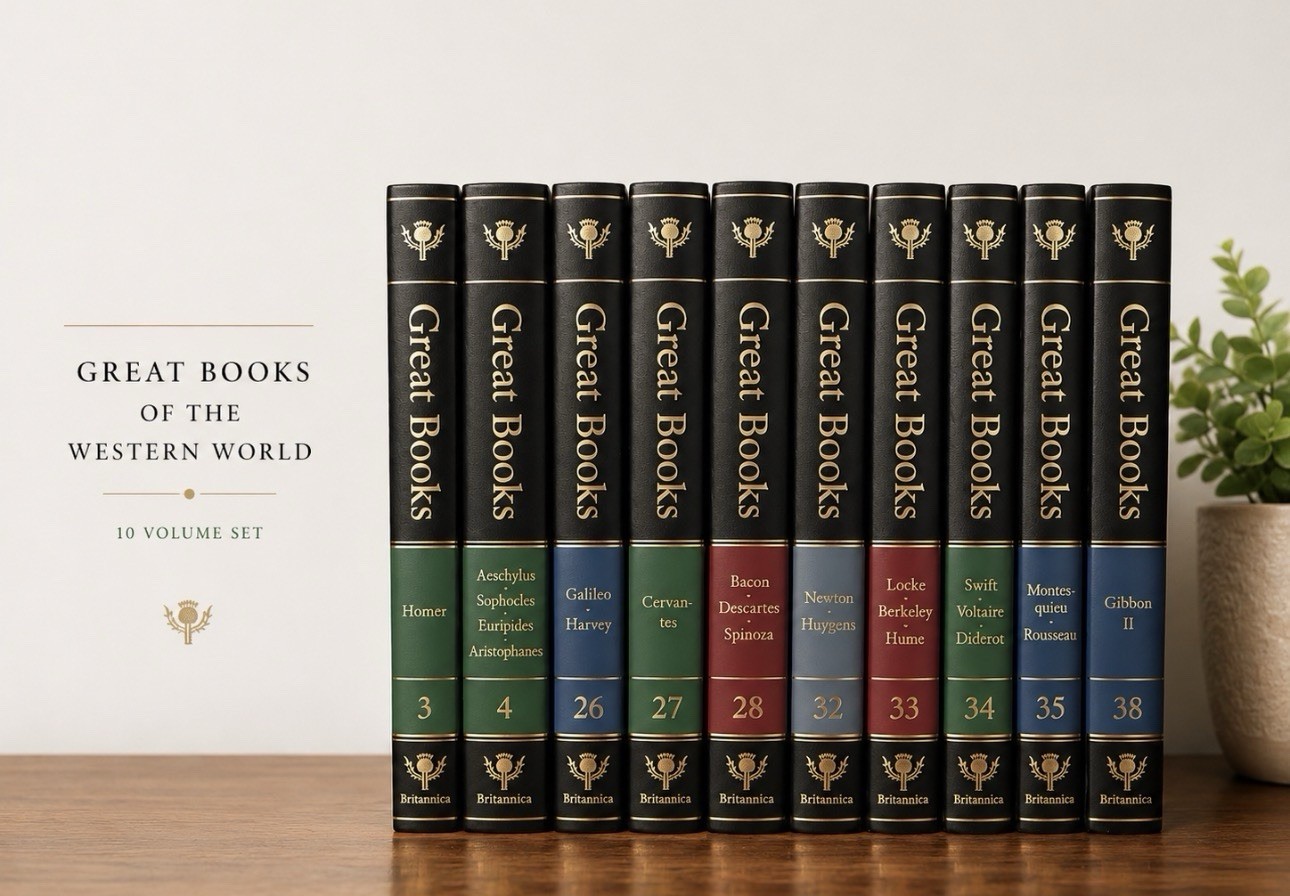 Great Books  Western World 10 Vol Set Britannica 2nd Ed 1992 HC Classics /CHOICE