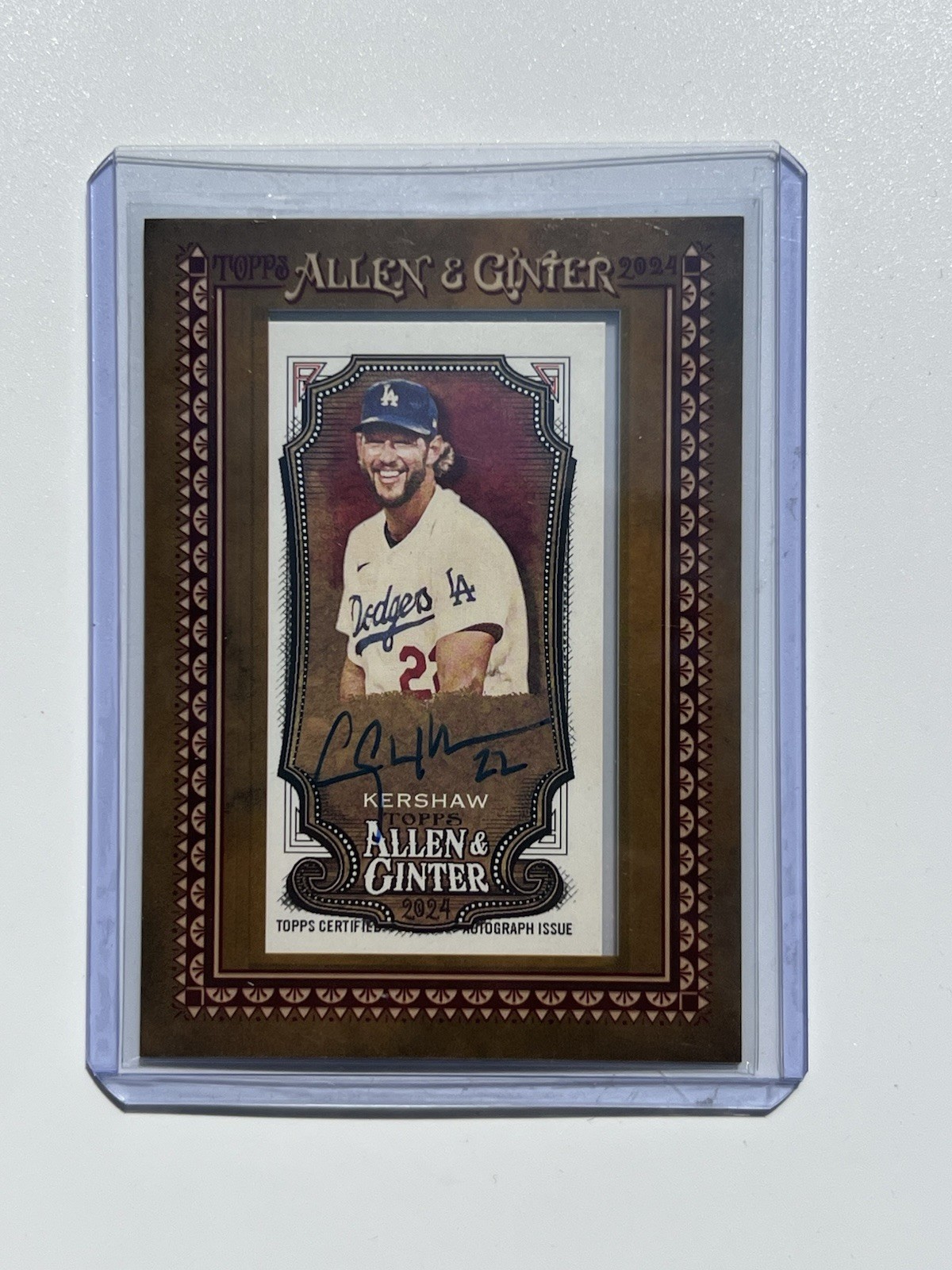Clayton Kershaw LA Dodgers 2024 Topps Allen & Ginter framed Auto #MA-CK (AU) Clayton Kershaw LA Dodgers 2024 Topps Allen & Ginter framed Auto #MA-CK (AU)