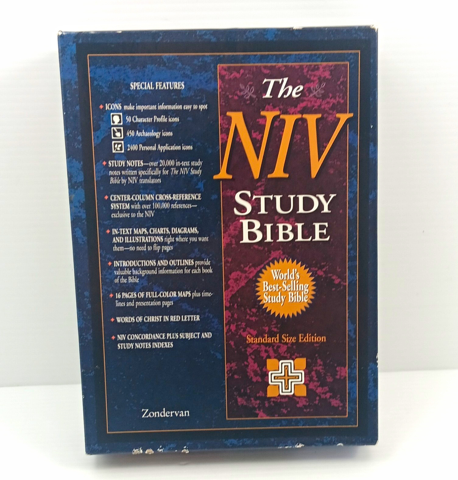 Zondervan The NIV Study Bible Standard Size Hardcover Red Letter Edition Zondervan The NIV Study Bible Standard Size Hardcover Red Letter Edition
