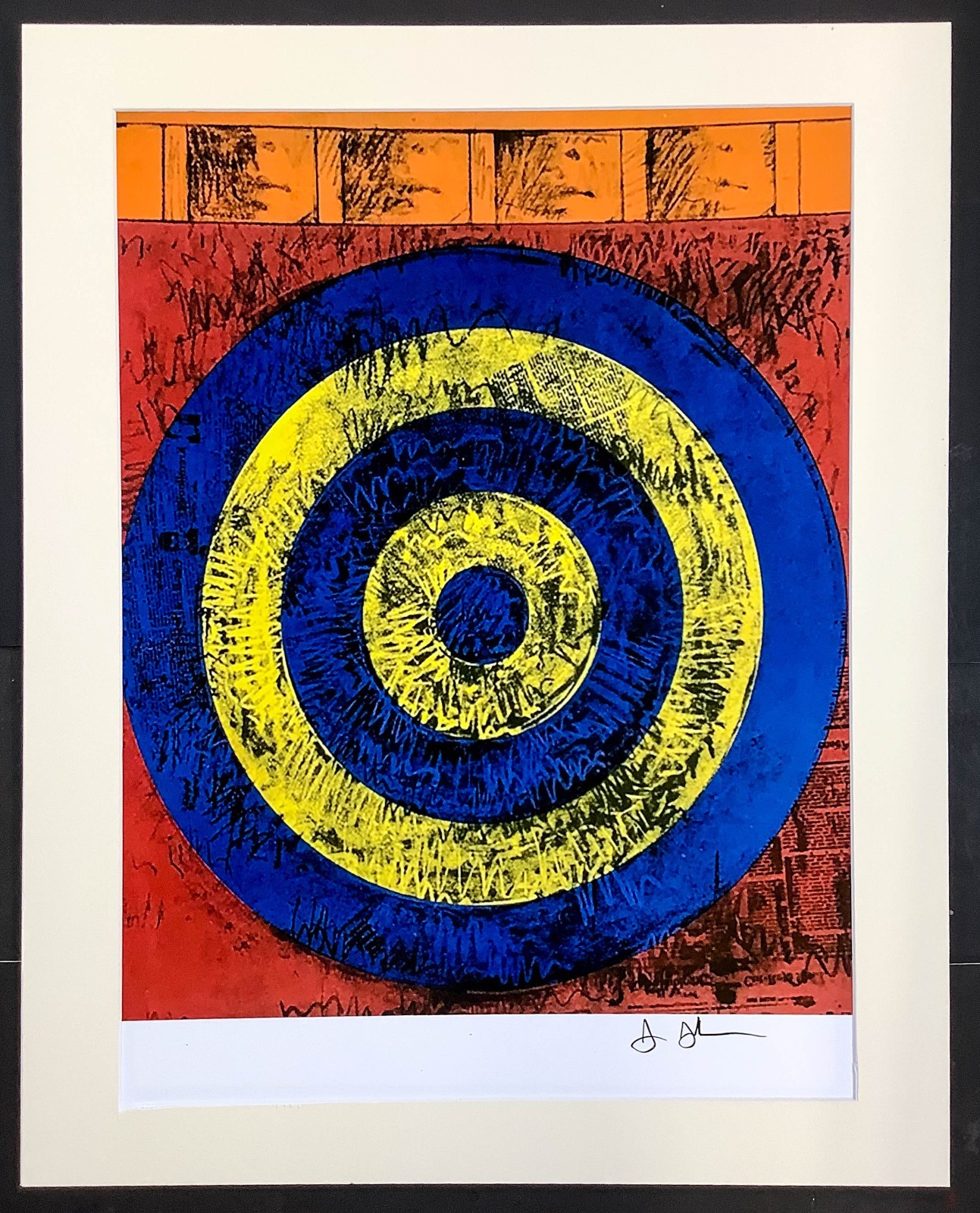 Jasper Johns - Target w/Four Faces, Hand signed 16\