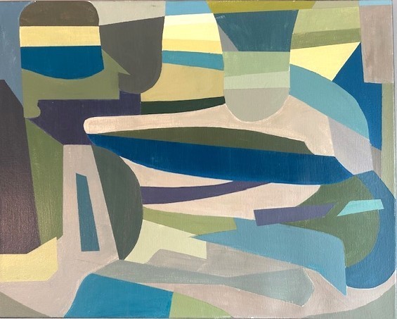 Original Abstract Acrylic Painting On Canvas Colors of the Cape -Courtney Allen