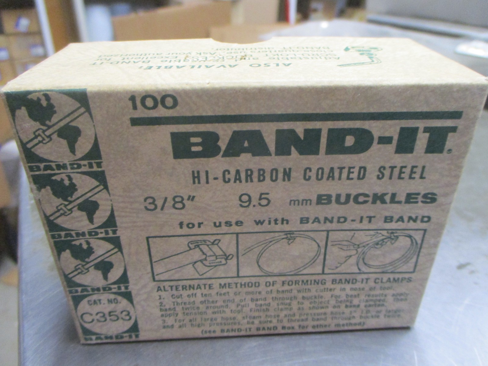100 Band It 3/8 Buckles 9.5 mm C353 100 Band It 3/8 Buckles 9.5 mm C353