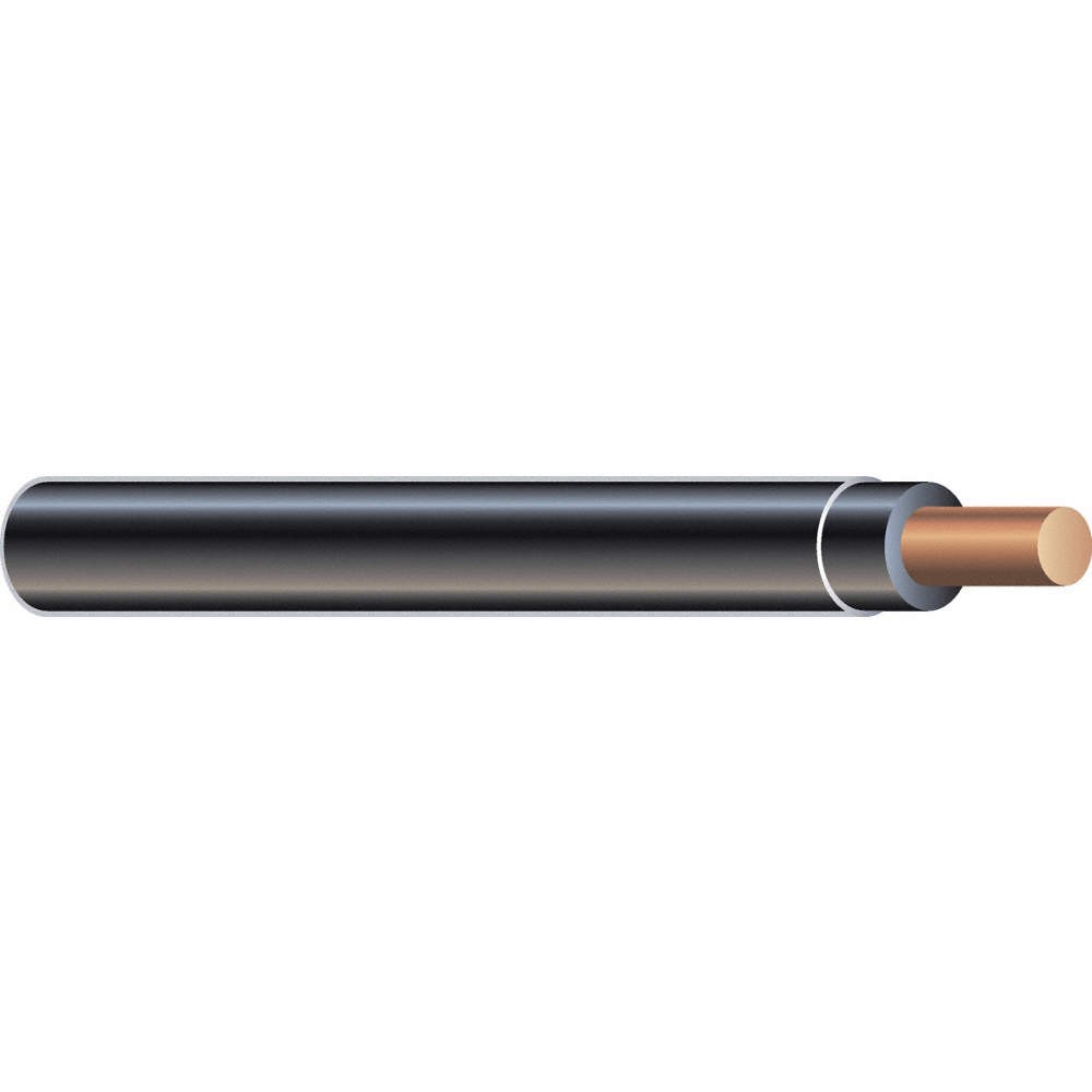SOUTHWIRE 11595608 Building Wire,10AWG,THHN,Sld,Blk,100ft 4WYY8