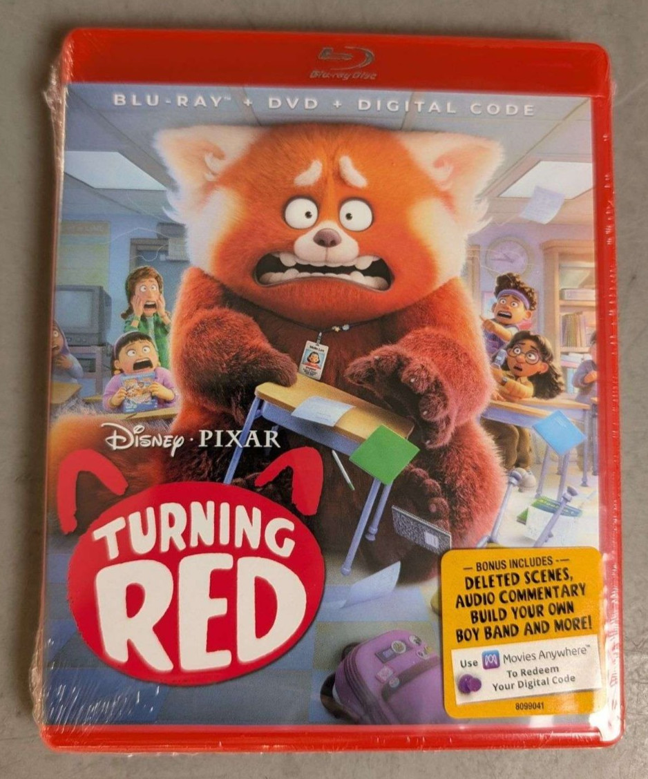 Disney Pixar Turning Red - Blu-Ray DVD & Digital Code - NEW - 1 Per Customer