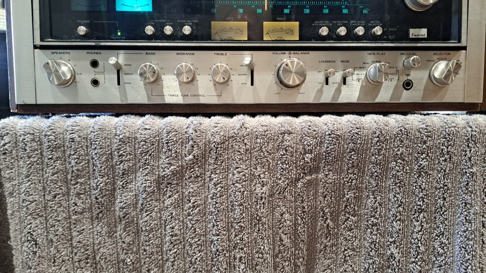 Sansui 9090 Vintage Stereo Receiver Japan Silver Faceplate 9090 Model