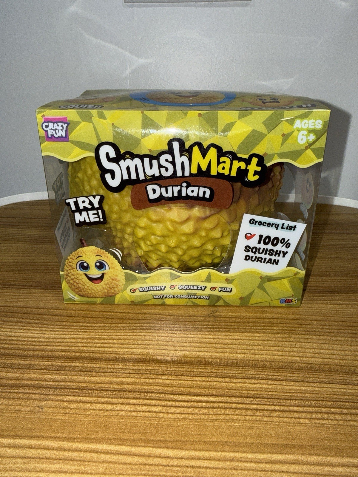 Rare Crazy Fun RMS SmushMart 🍋 Durian 🍈 Squishy Squeeze Stretch Toy