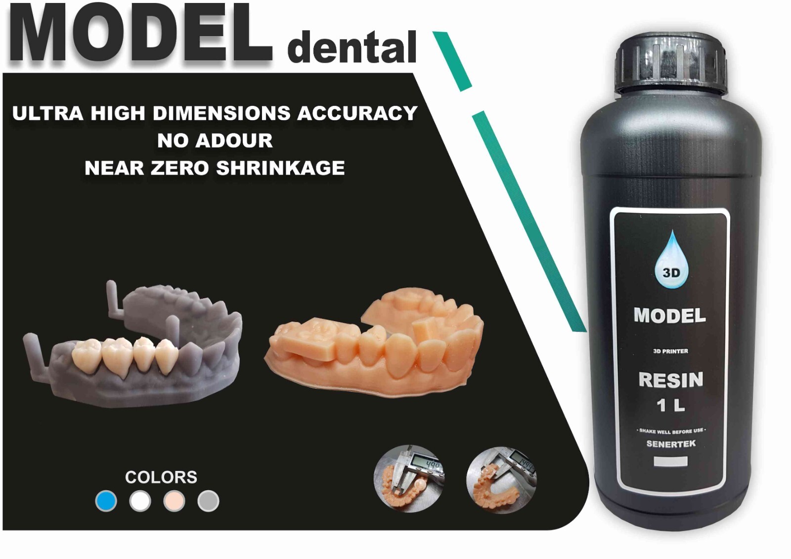 DLP SLA LCD 3d printer  high quality resin for dental models 