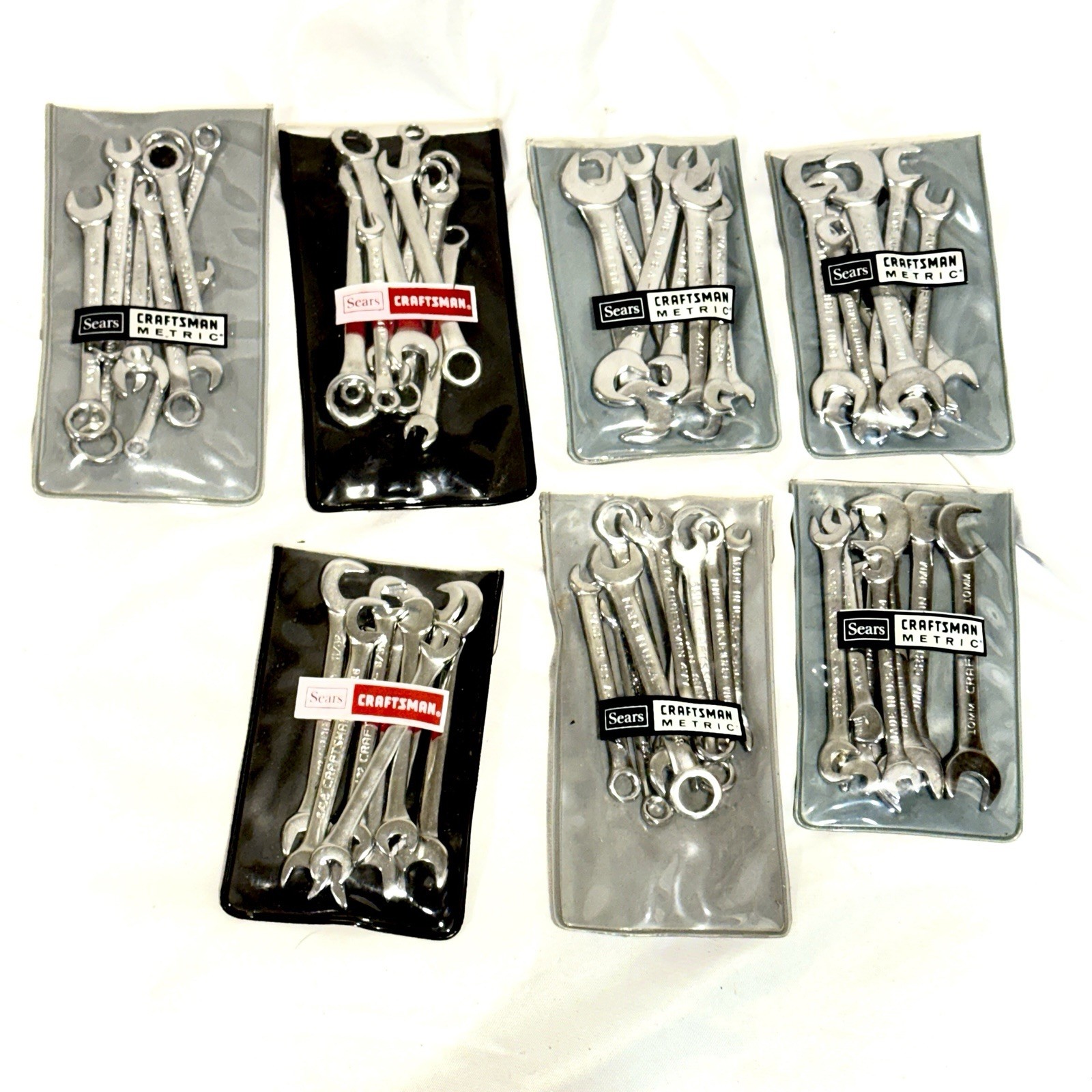 Vintage Sears Craftsman Metric Wrench Sets – Original Pouches – Tool Lot Vintage Sears Craftsman Metric Wrench Sets – Original Pouches – Tool Lot