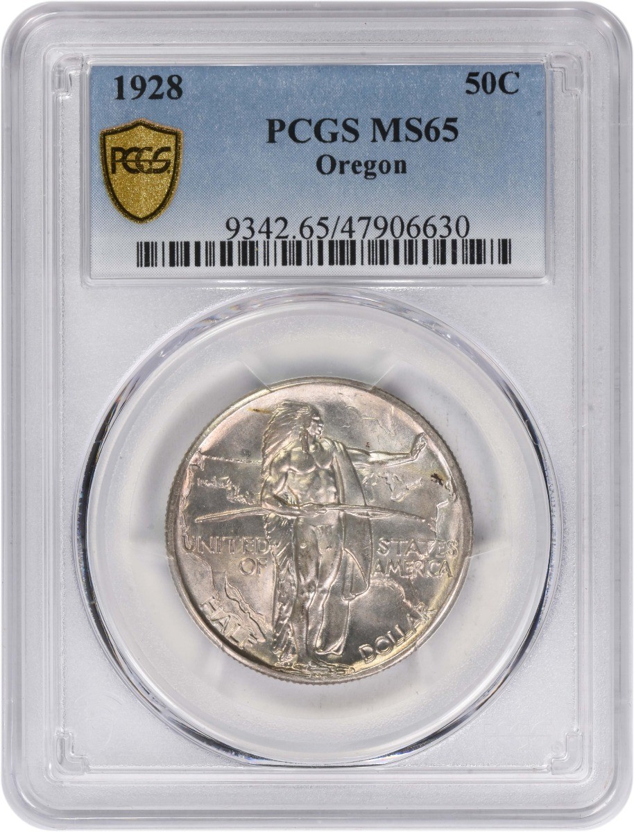 Oregon Commemorative Silver Half Dollar 1928 MS65 PCGS