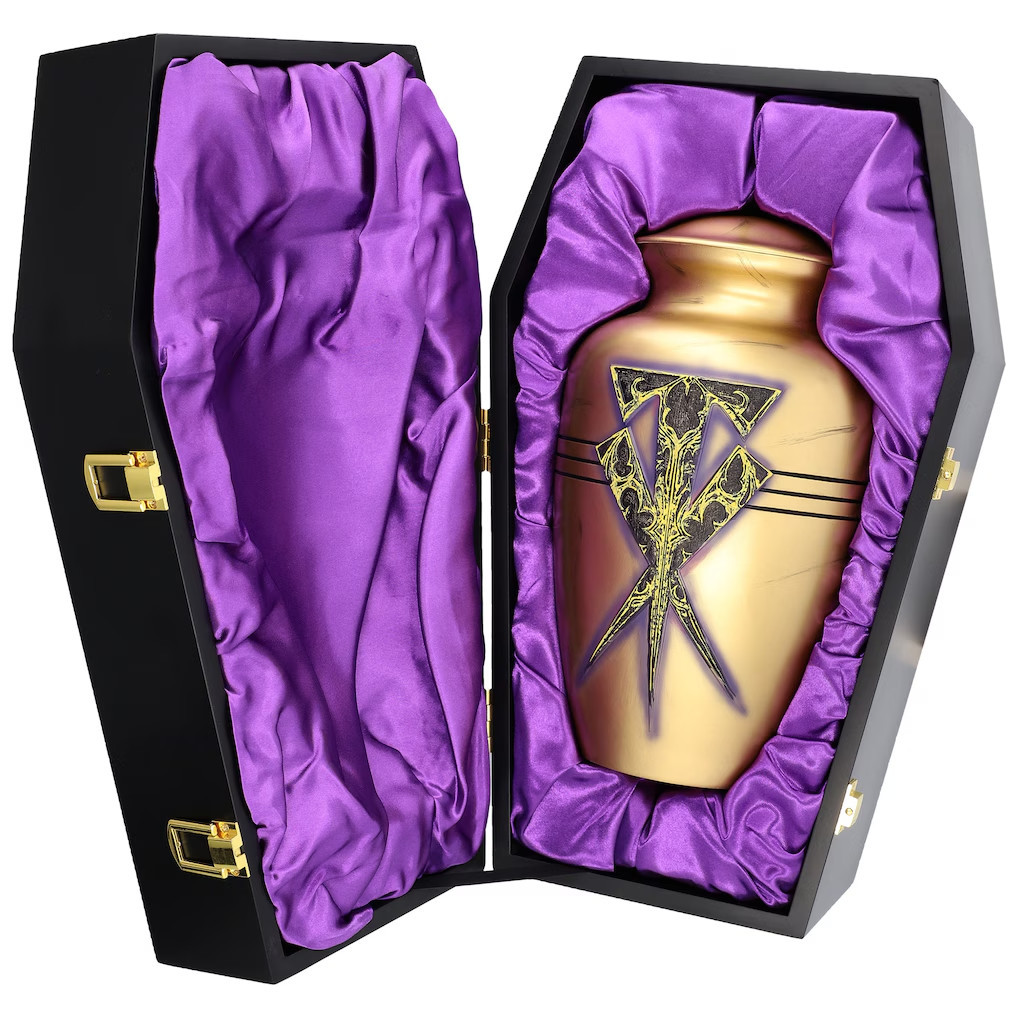 WWE Officially Licensed UNDERTAKER REPLICA COMMEMORATIVE URN WITH COFFIN CASKET