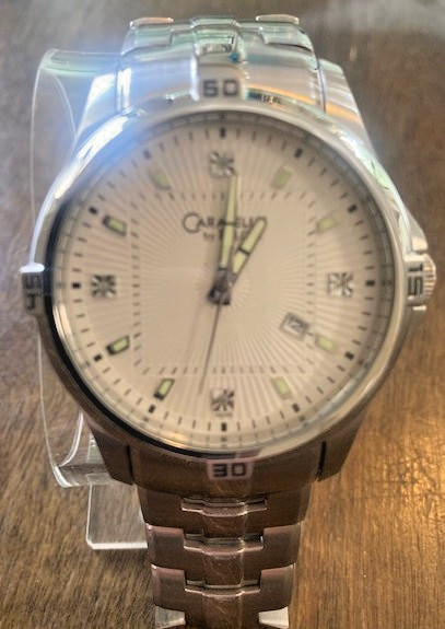 Caravelle by Bulova Men's Diamond Accent Quartz Watch (Model 43D100) Caravelle by Bulova Men's Diamond Accent Quartz Watch (Model 43D100)