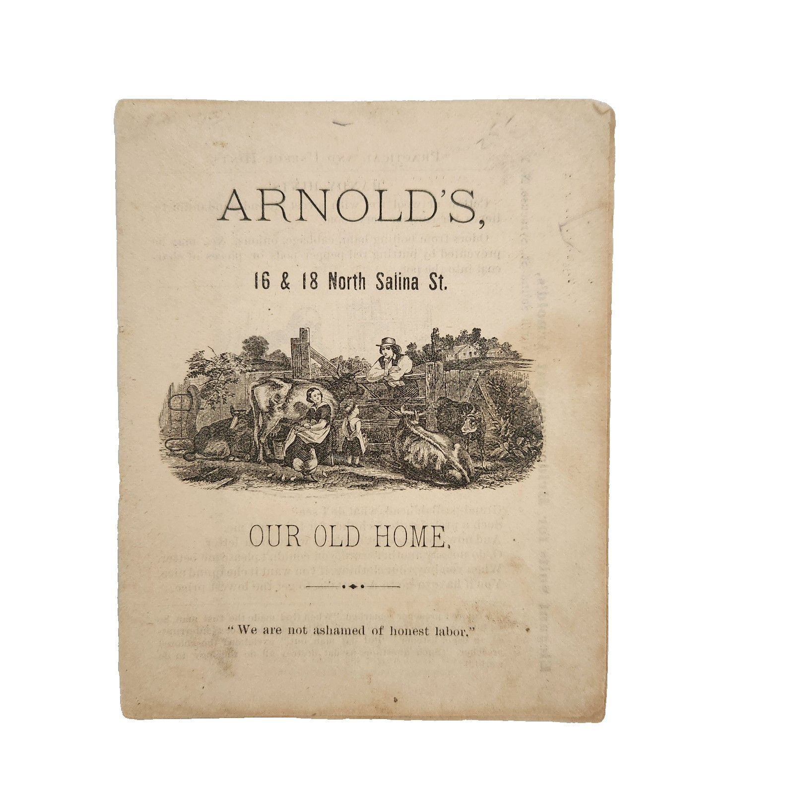 1800s Our Old Home Practical and Useful Hints Arnold's Salina Syracuse New York
