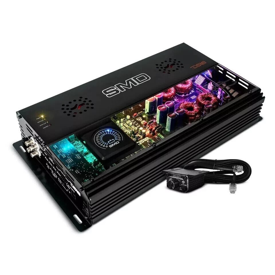 DS18 SMD 500.4AB 2000 Watt RMS 4-Channel Car Amplifier Voltmeter RGB LED Korean