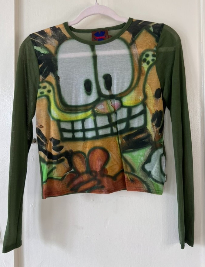 Heaven by Marc Jacobs x Nickelodeon Garfield Mesh long sleeve top F/W 2021 Heaven by Marc Jacobs x Nickelodeon Garfield Mesh long sleeve top F/W 2021