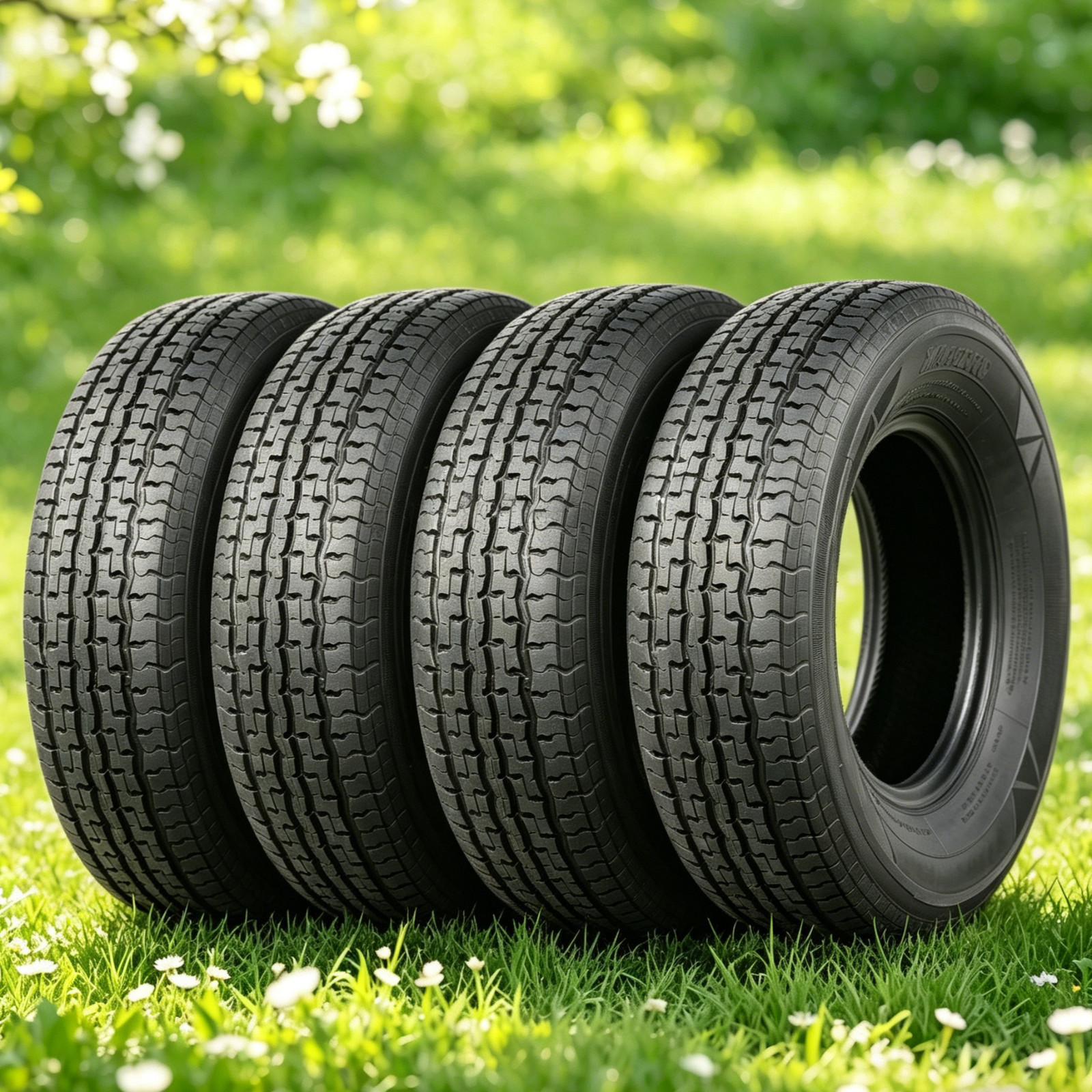 4-Pack ST 225/75R15 Trailer Tires 225 75 15 Heavy Duty 10PR Radial Semi-Steel 4-Pack ST 225/75R15 Trailer Tires 225 75 15 Heavy Duty 10PR Radial Semi-Steel