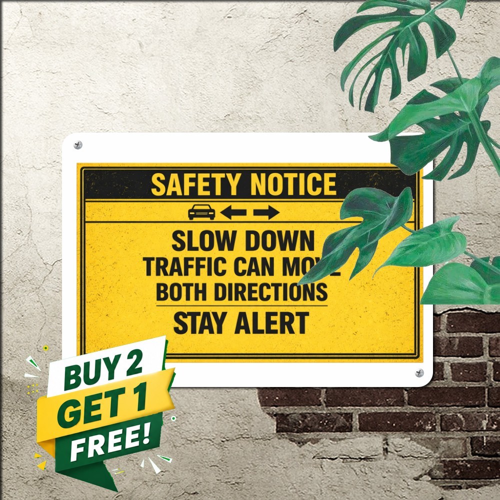 Watch For Exiting Vehicles Sign Commercial Driveway Traffic Metal Plaque