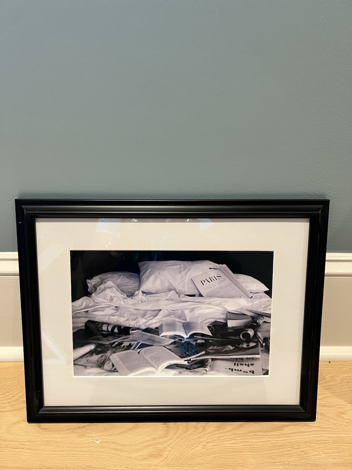 Framed Black And White Photography Print, “Well Read”By Leigh Viner Framed Black And White Photography Print, “Well Read”By Leigh Viner
