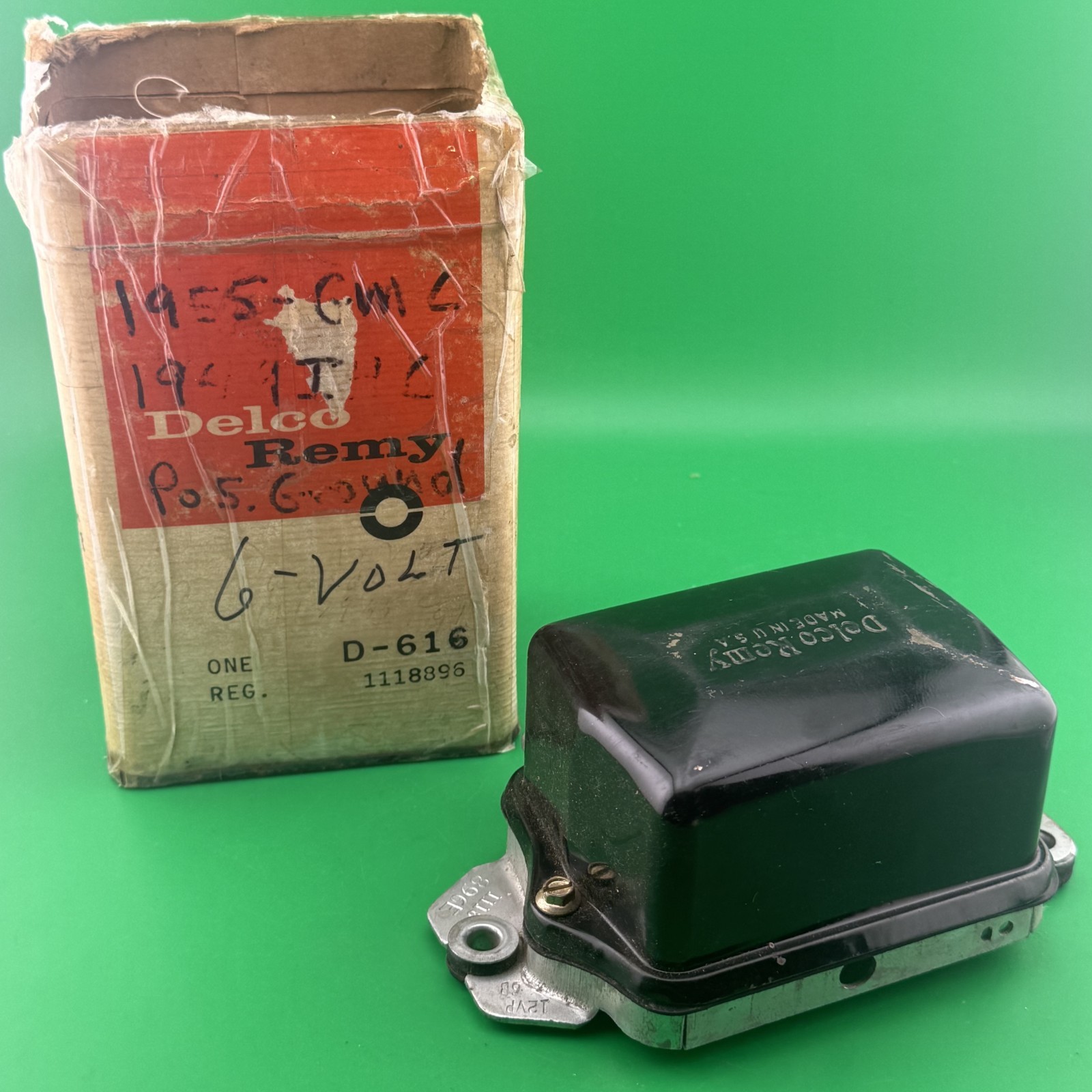 NOS OEM Delco Remy 1118896 D616 Voltage Regulator 1953-63 GM Chevy Cadillac