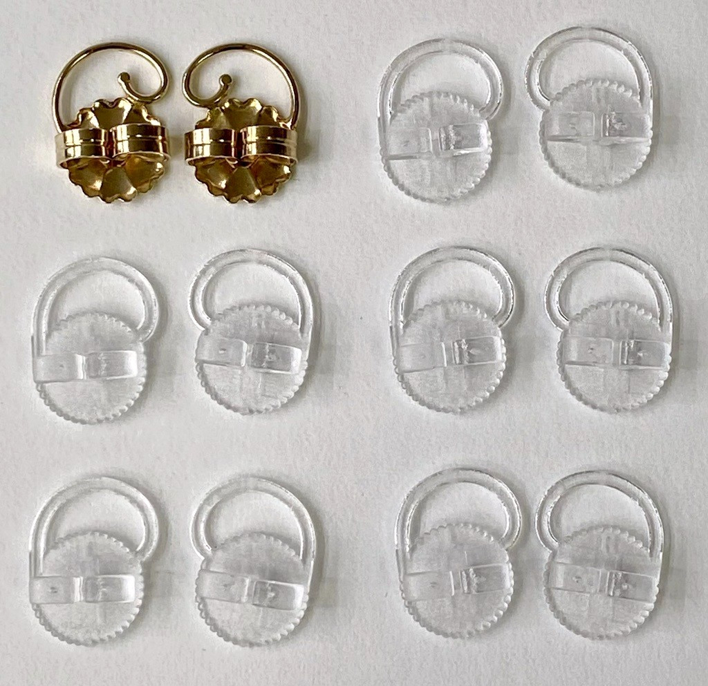 Levears 1 Pair Sterling Silver 5 Pair Plastic Earrings Lifts Lifter Lady