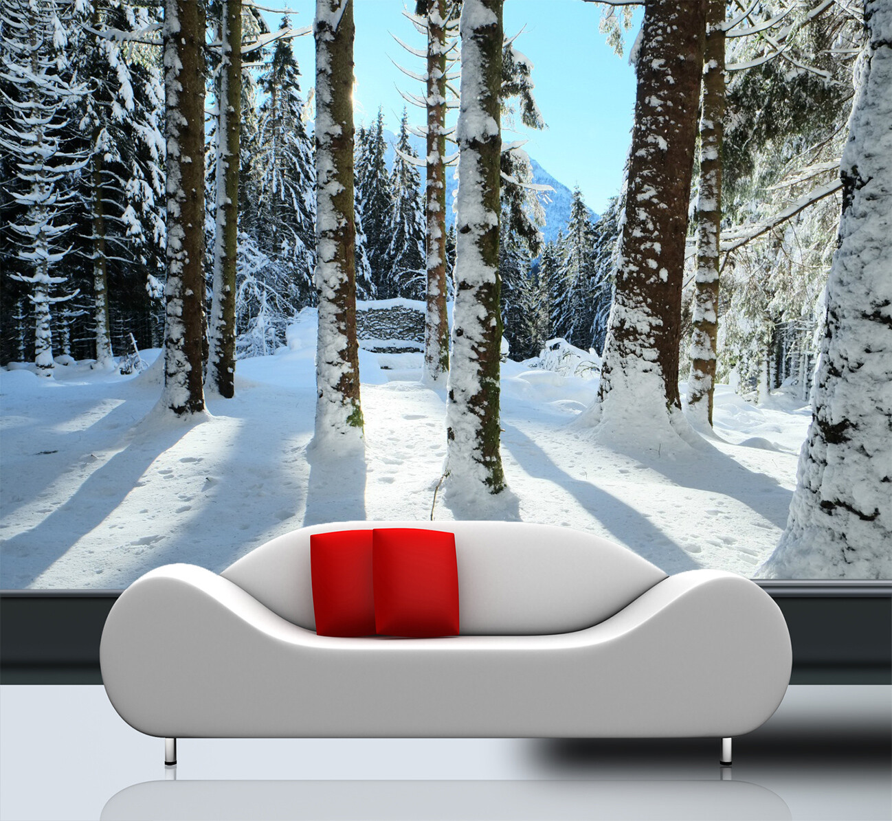 3D Snow Forest 3466 Wallpaper Mural Wall Print Wall Wallpaper Murals US Coco