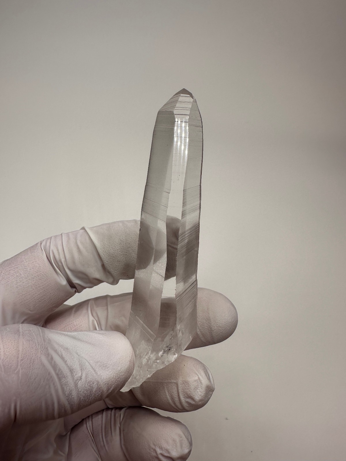 Large Optical Clear Lemurian Seed Quartz Crystal Point__Serra do Cabra
