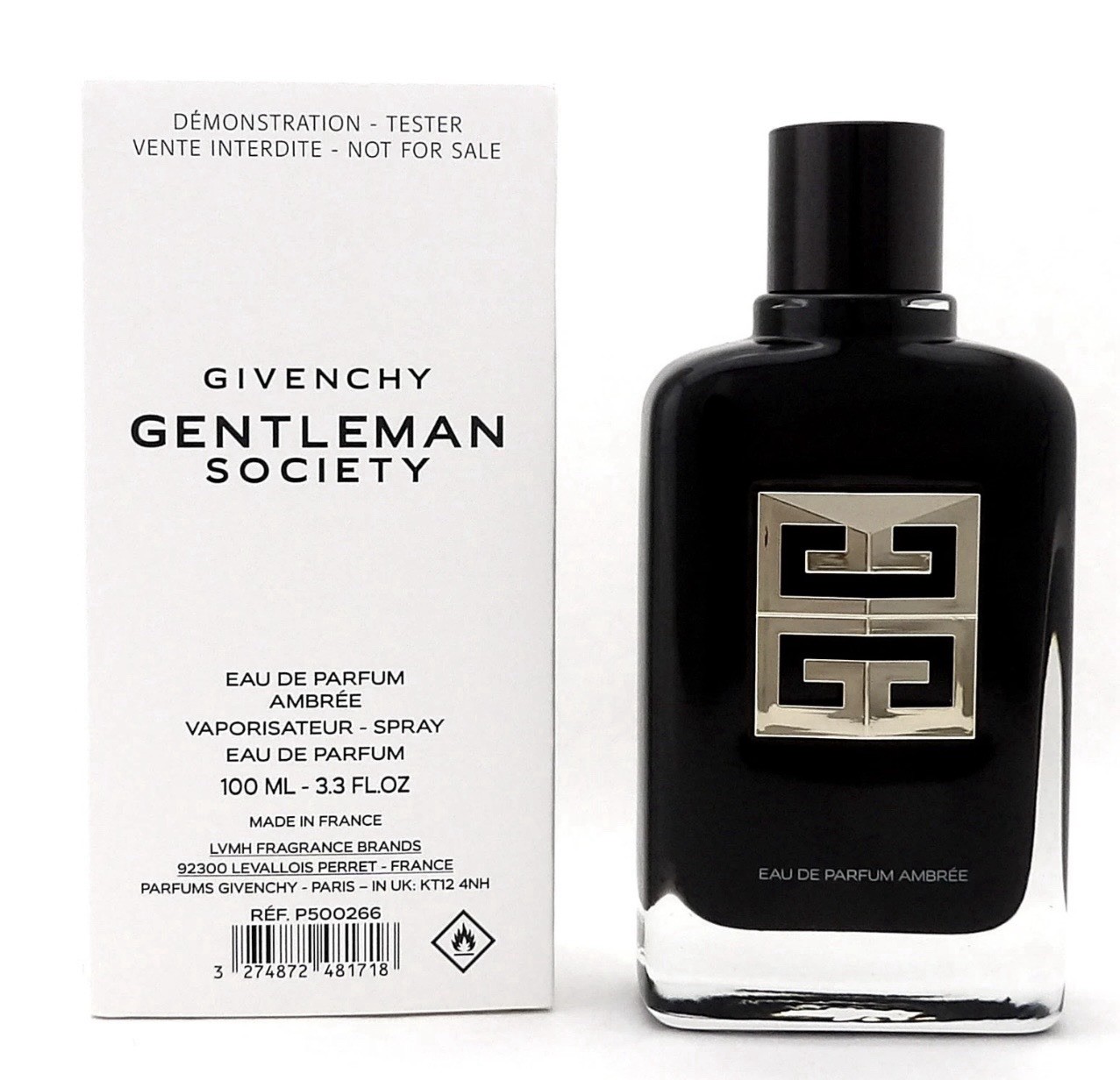 GIVENCHY GENTLEMAN SOCIETY AMBREE EAU DE PARFUM 100ML  New *Tester* $167 Value