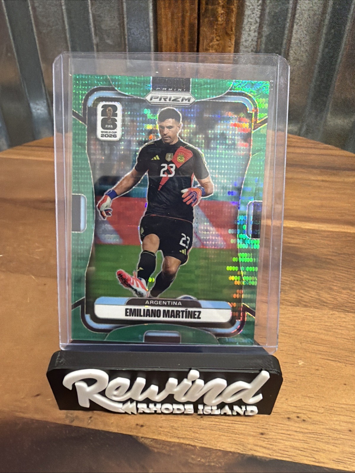 Emiliano Martinez Green Disco Prizm /5 2026 World Cup Prizm Argentina Chelsea