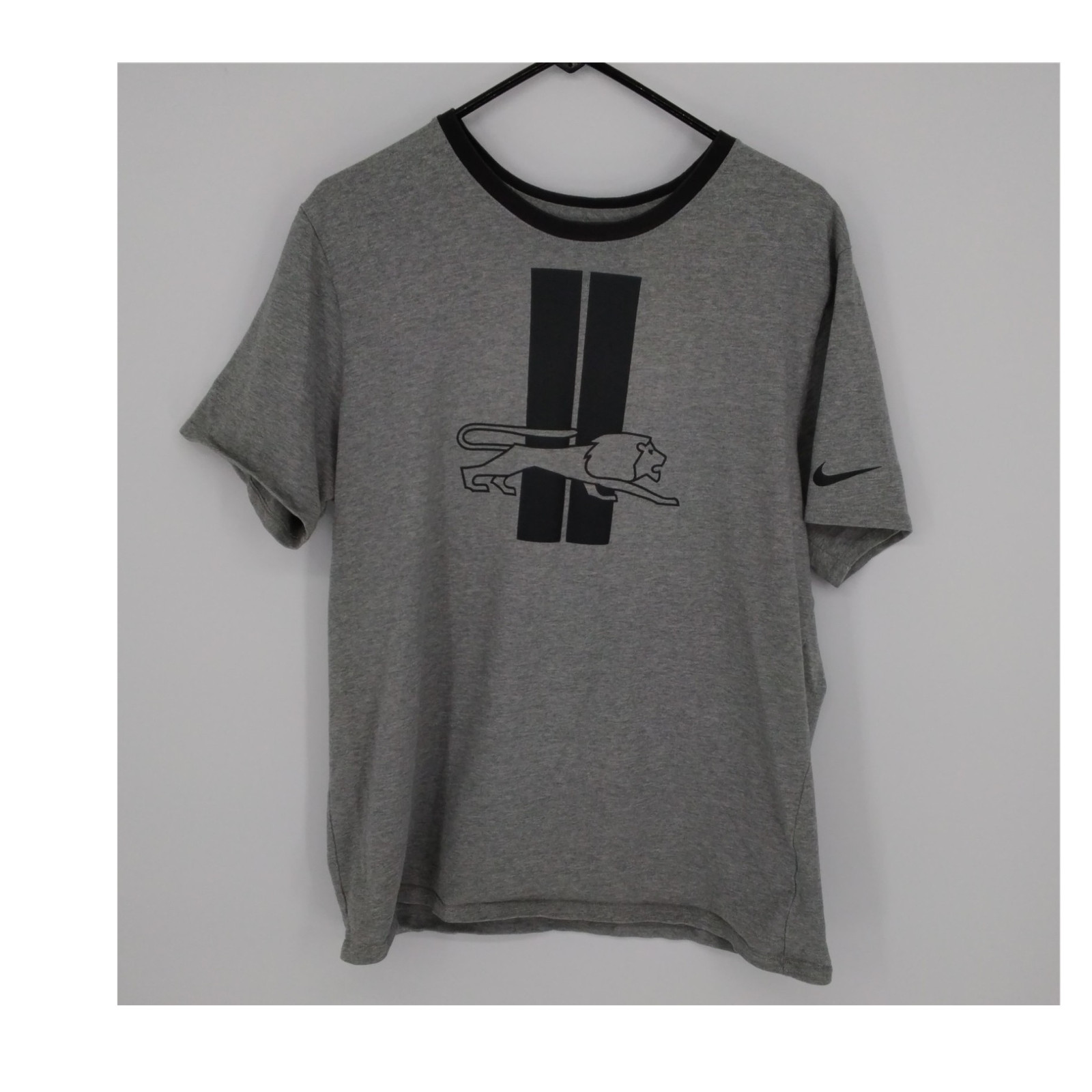 Nike Detroit Lions NFL Shirt Men’s XL Gray Black