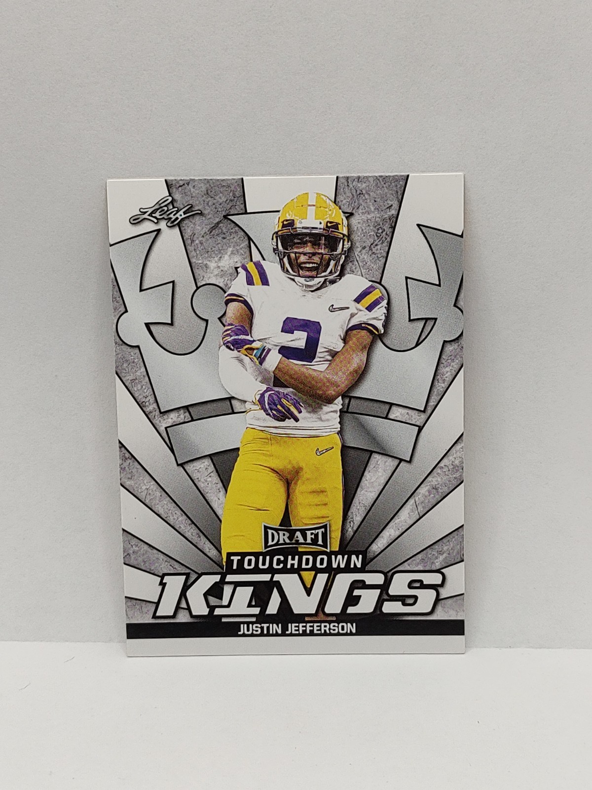 2020 Leaf Draft Touchdown Kings Justin Jefferson #87 (RC) Rookie Card Base 2020 Leaf Draft Touchdown Kings Justin Jefferson #87 (RC) Rookie Card Base
