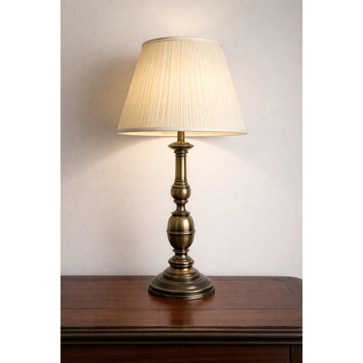 Vintage Stiffel Solid Brass Table Lamp Neoclassical Baluster Traditional Light