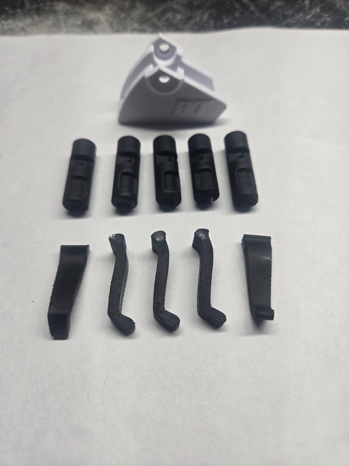 push button style safety selctor, multi posistion-carbon fiber infused polymer.