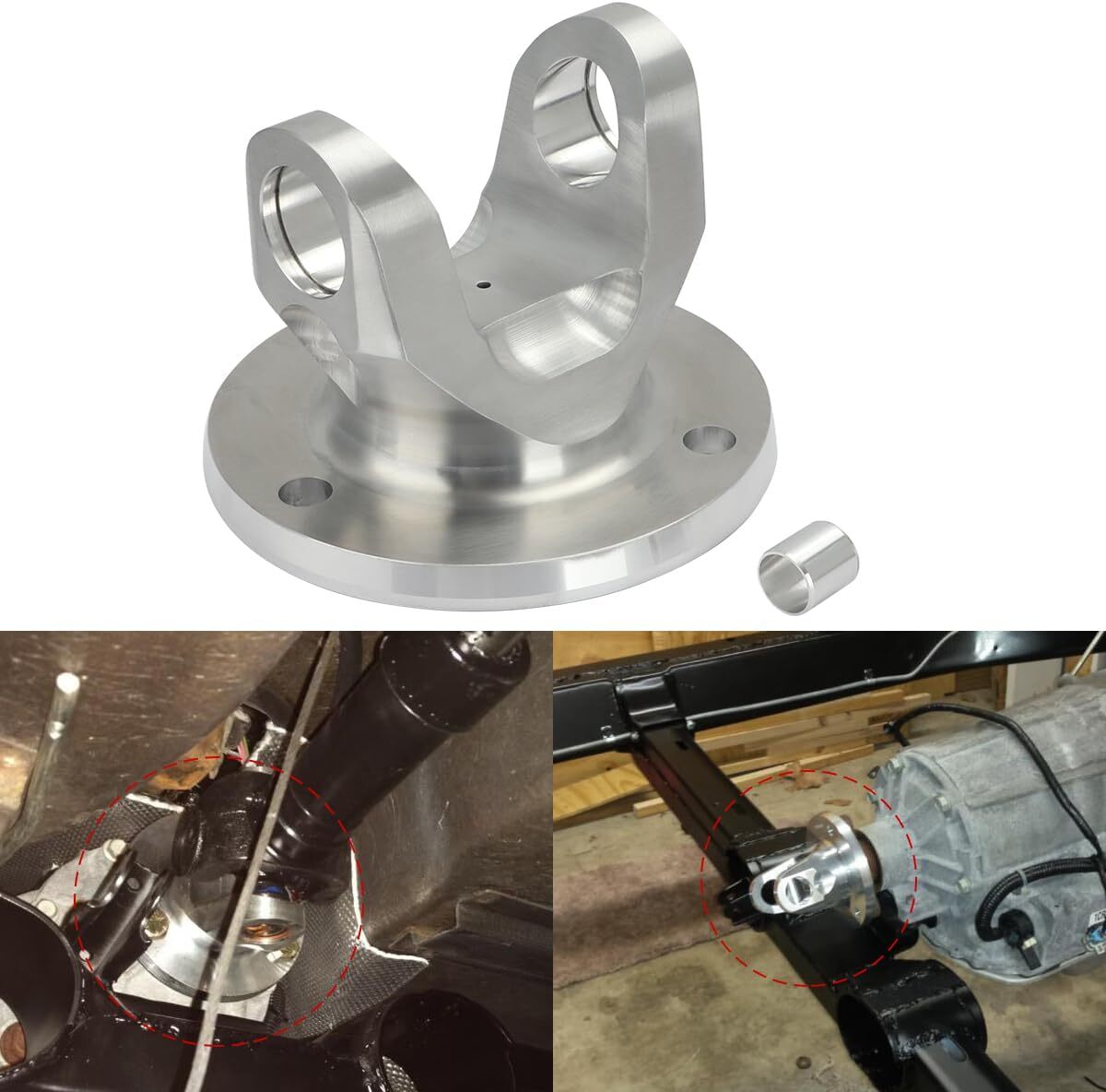 3-Bolt Adapter Flange Yoke Kit GM 6L80 - 6L90 - 8L90 - 10L90 T35-GMFD-01K