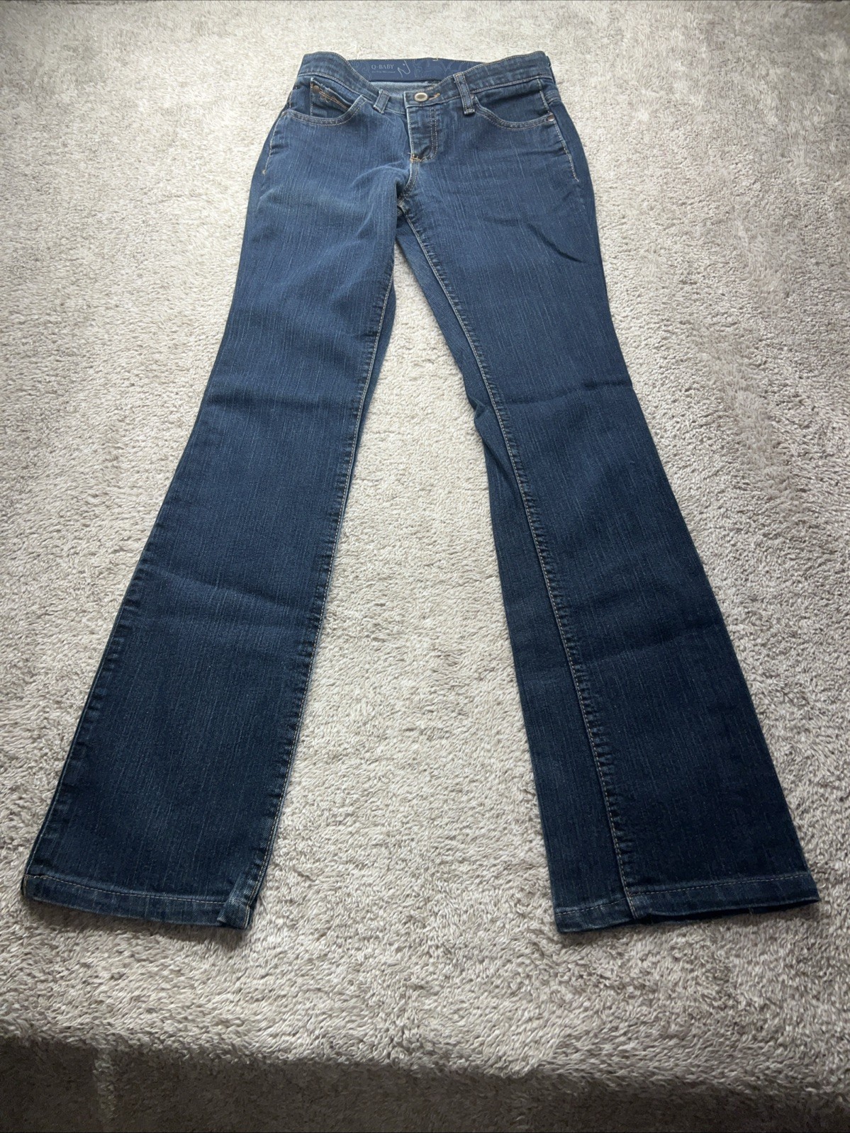 Wrangler Q-Baby No Gap Dark Wash Jeans Women\'s Size 1/2 28x32  Boot Cut