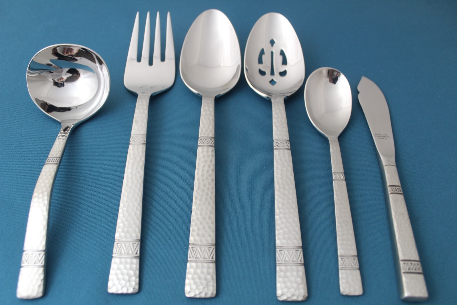 Wallace CHEYENNE Serving (6pc Set) Tablespoon Pierced Fork Ladle Korea LIGHT USE