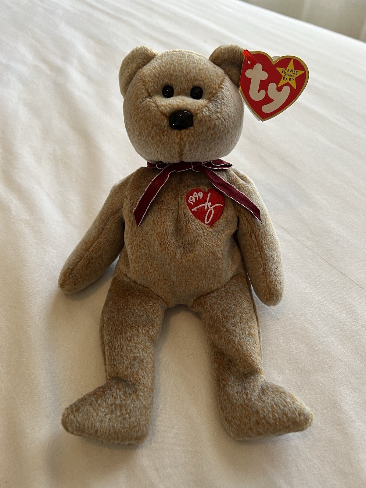 Ty Beanie Babies 1999 Signature Bear Plush Beanbag Vintage w/ Hang Tag