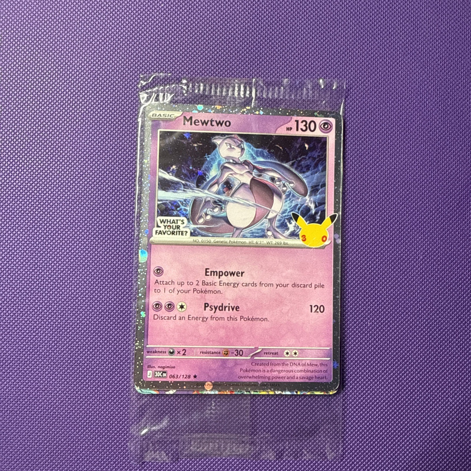 Pokemon 30th celebration Mewtwo promo SEALED Pokemon 30th celebration Mewtwo promo SEALED